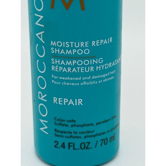 Moroccanoil Moisture Repair Shampoo Damaged Hair Blue 2.4 Oz/70ml - Picture 3 of 5